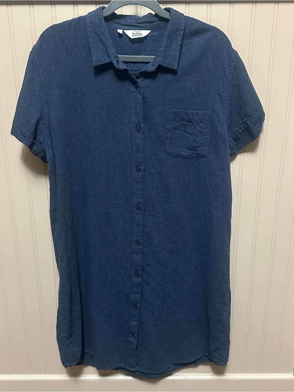 Bridge & Burn Women’s Sofia Navy Short-Sleeve Casual Dress 100% Organic Cotton